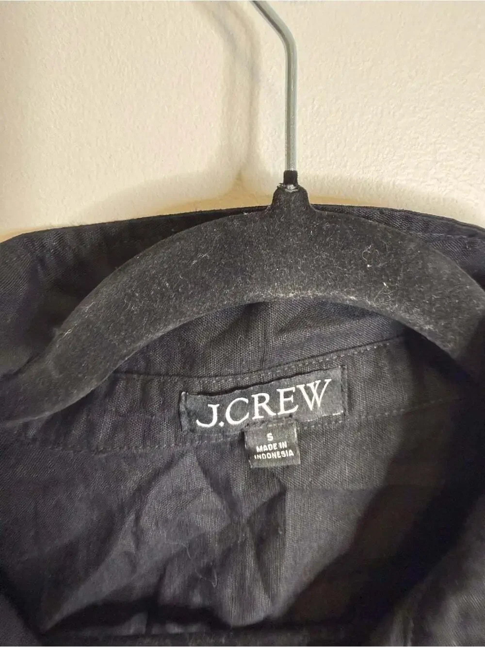 J. Crew Black Button-Down Collared Shirt dress size small